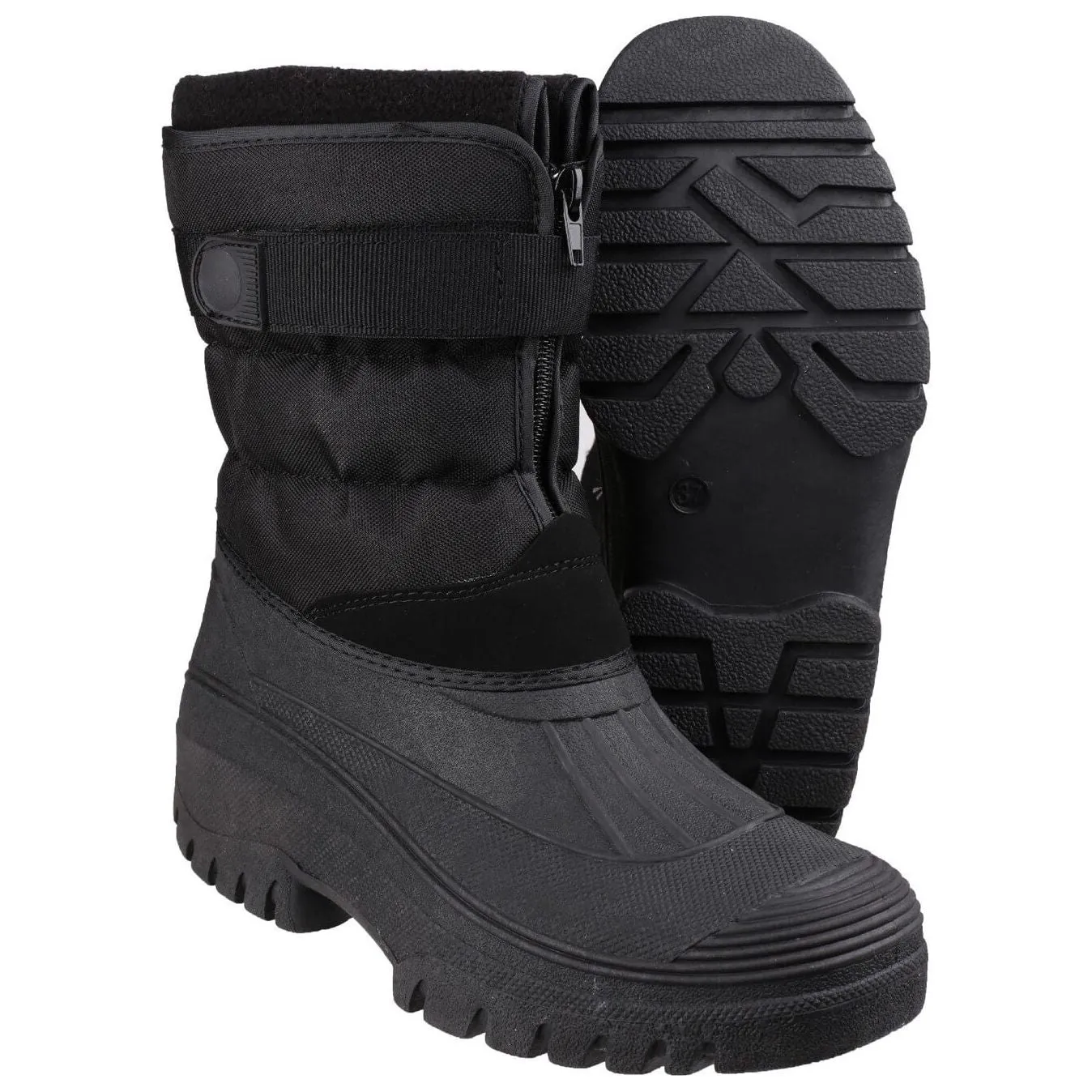 Cotswold Chase Touch-Fastening Zip Winter Boots Mens
