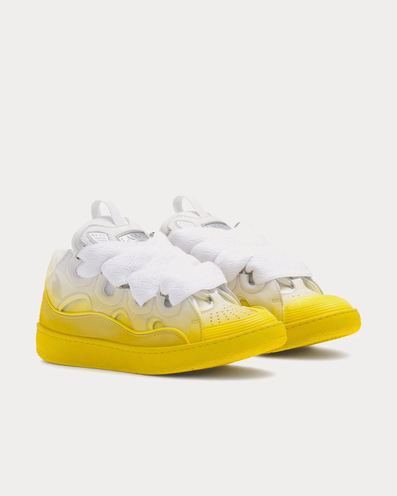 Curb Yellow / White Low Top Sneakers