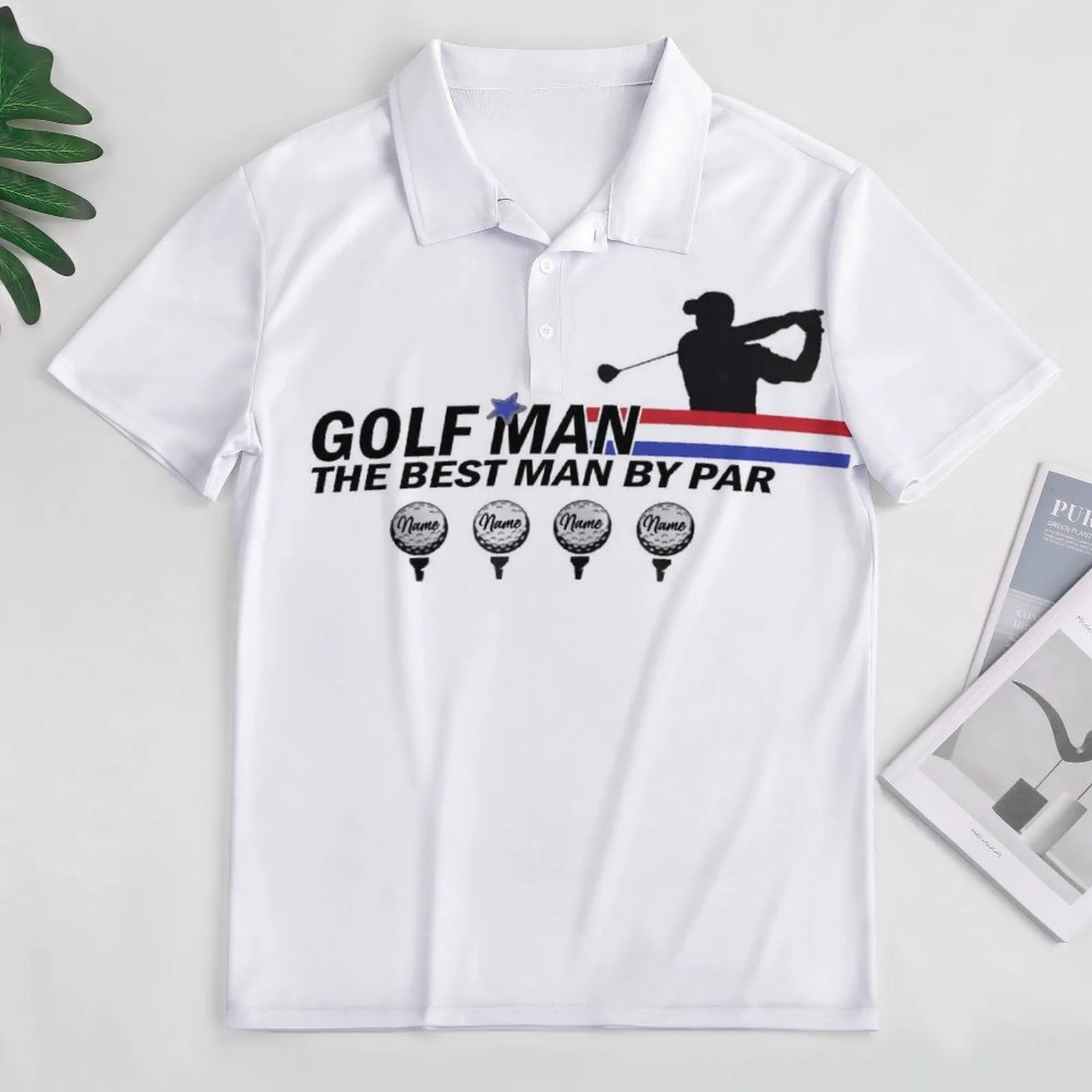Custom Name Golf Man All Over Print Polo Shirt Personalized Men's Golf Shirt