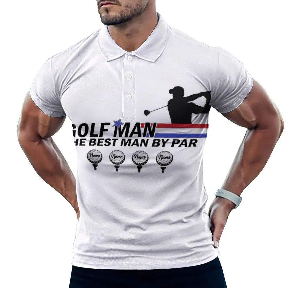 Custom Name Golf Man All Over Print Polo Shirt Personalized Men's Golf Shirt