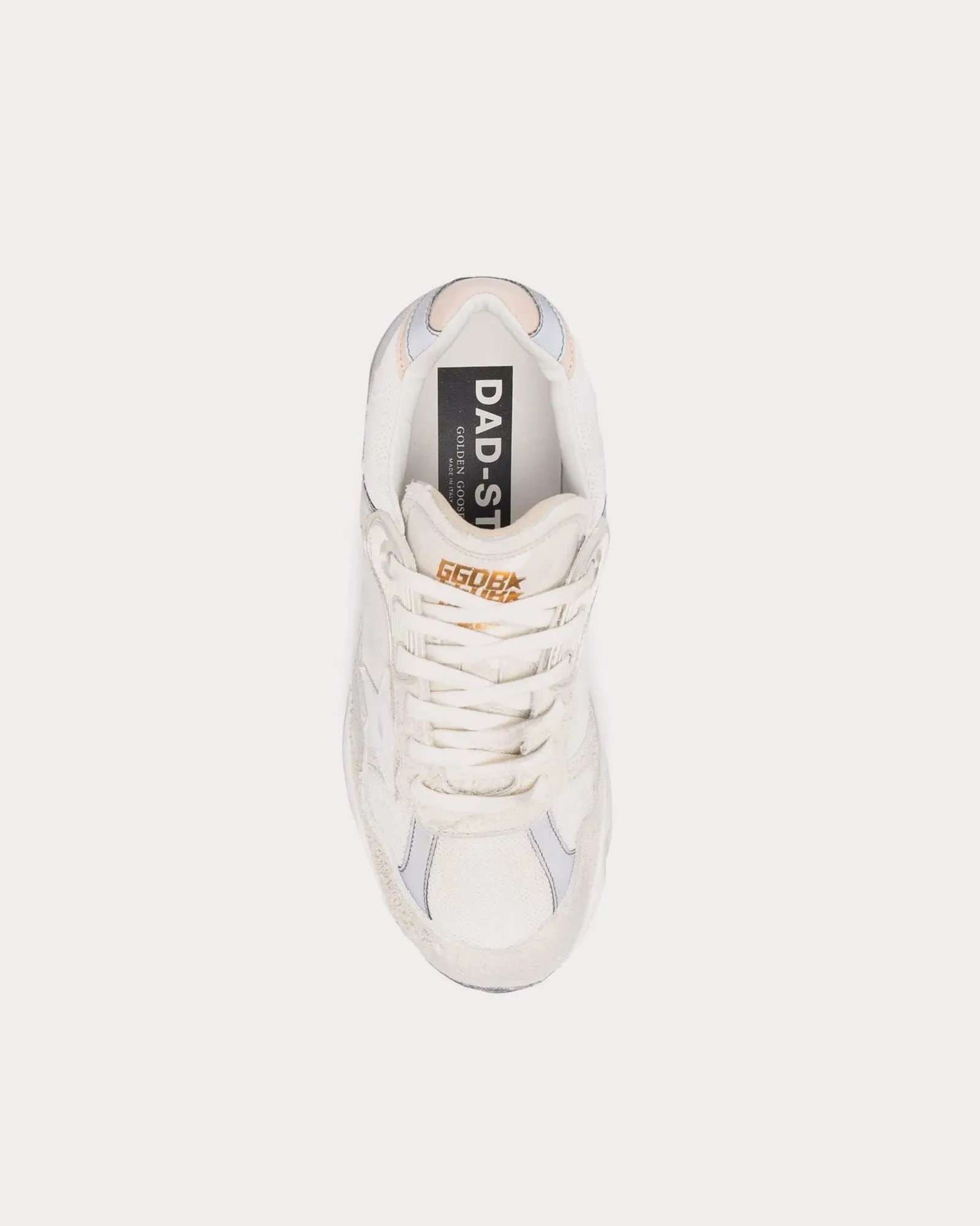 Dad-Star Running Mesh & Suede White Low Top Sneakers