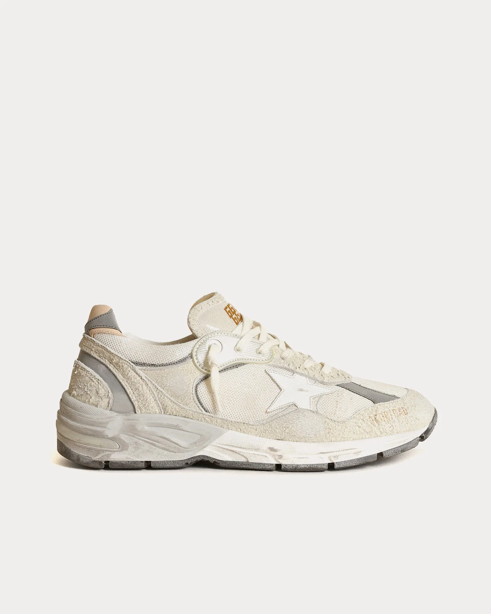 Dad-Star Running Mesh & Suede White Low Top Sneakers