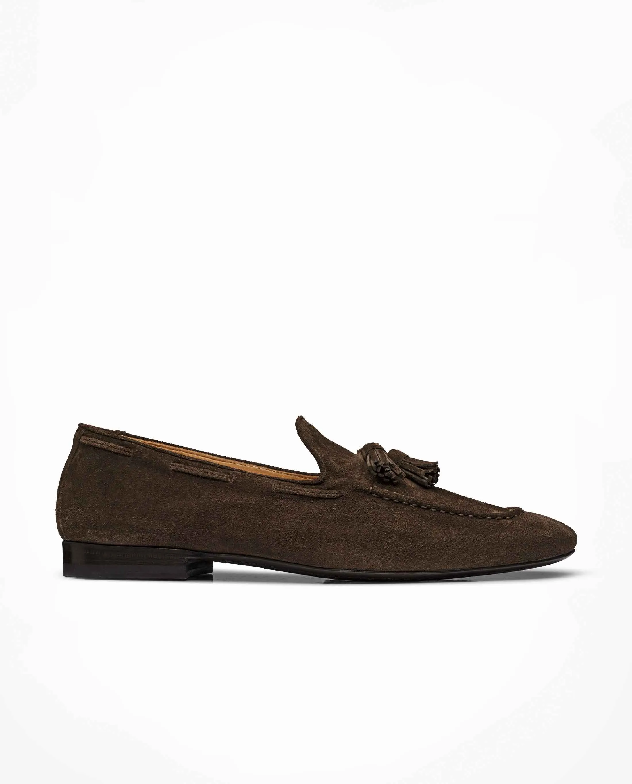 Dark Brown Summer Suede Bologna Flex Tassel Loafers
