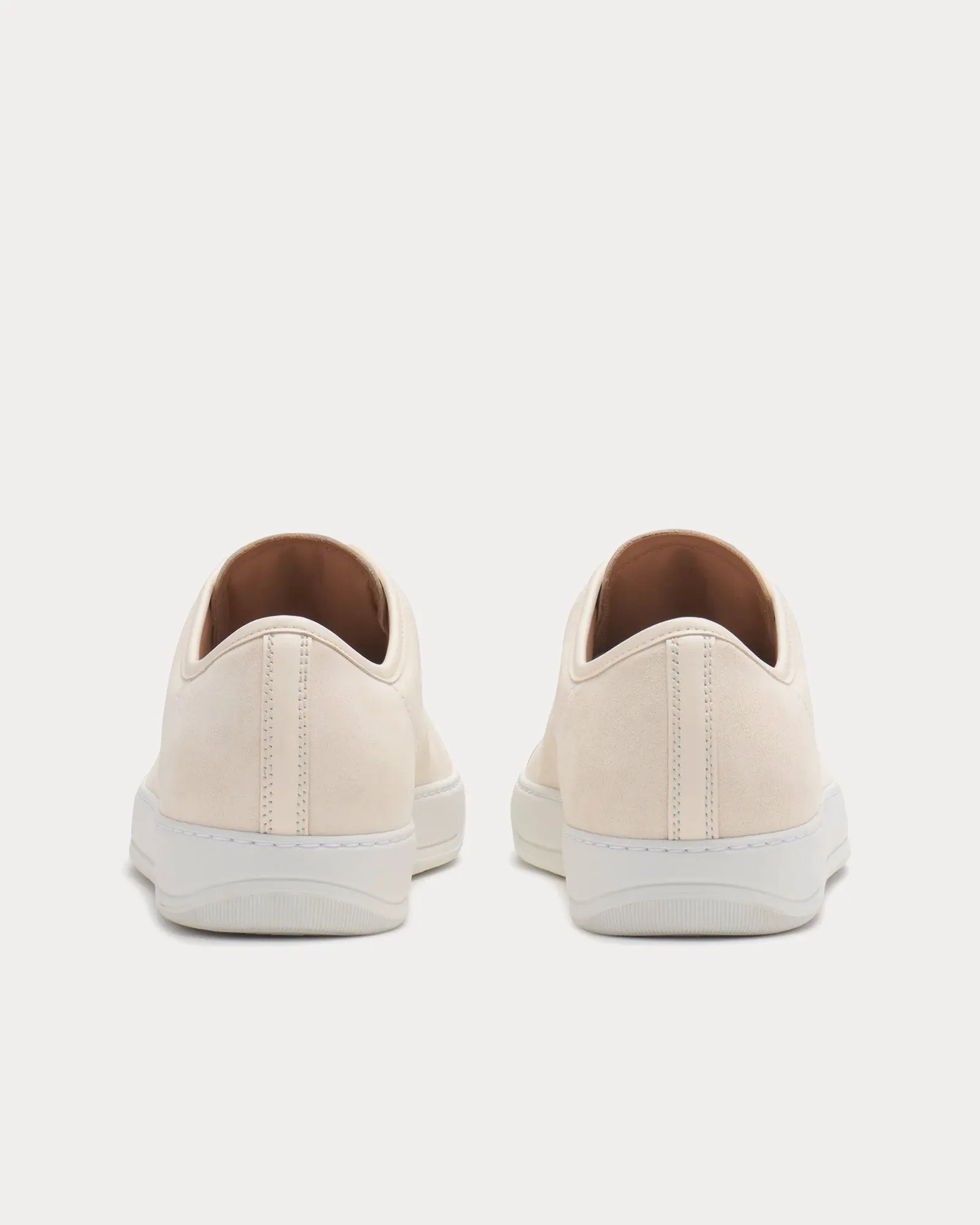 DBB1 Leather & Suede Cream Low Top Sneakers