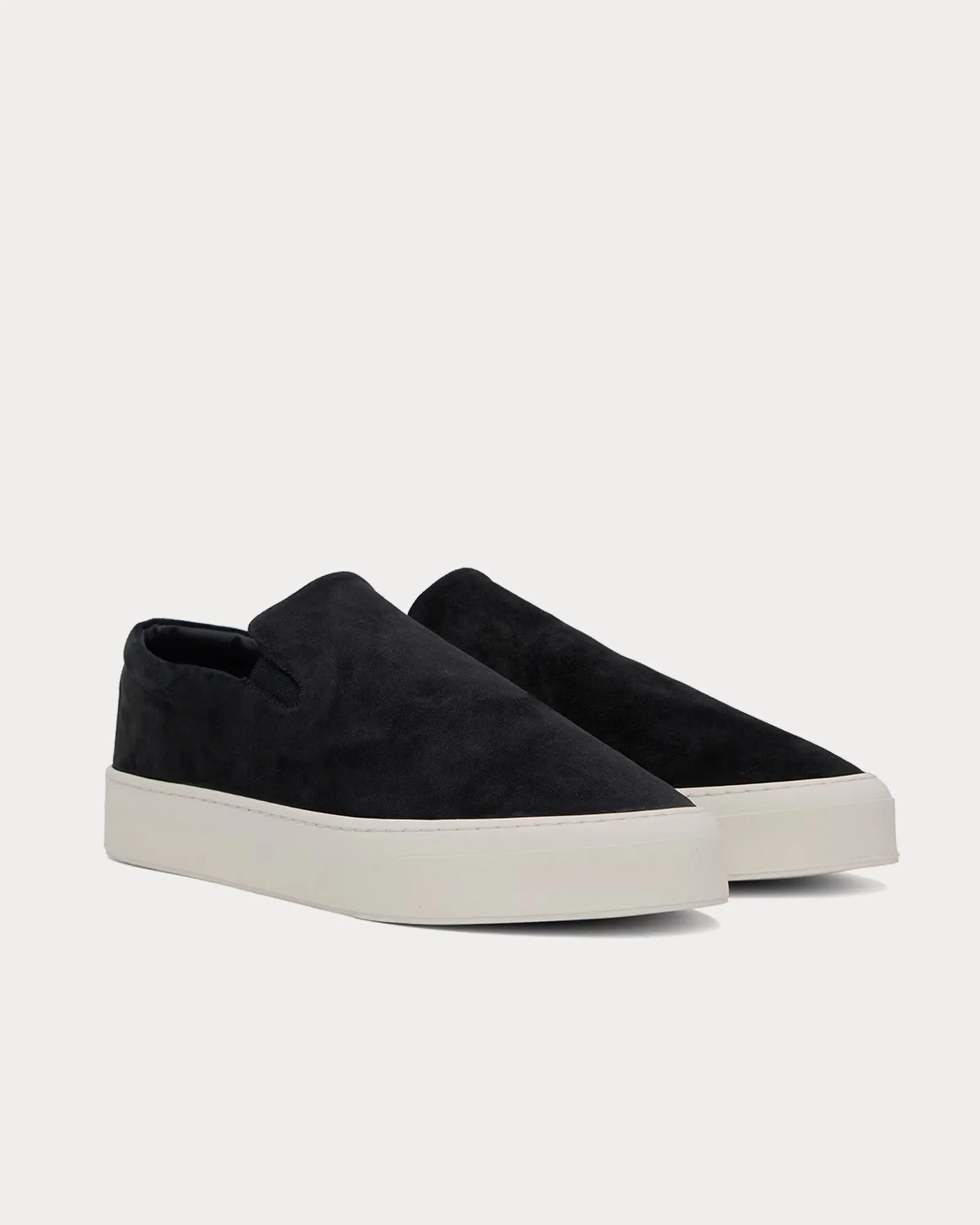 Dean Suede Black / White Slip On Sneakers