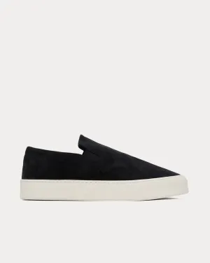 Dean Suede Black / White Slip On Sneakers