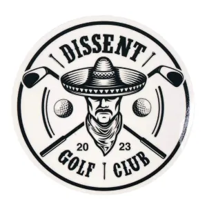 Dissent Skate Shop Golf Club Sticker | Small 3.2" x 3.2" White