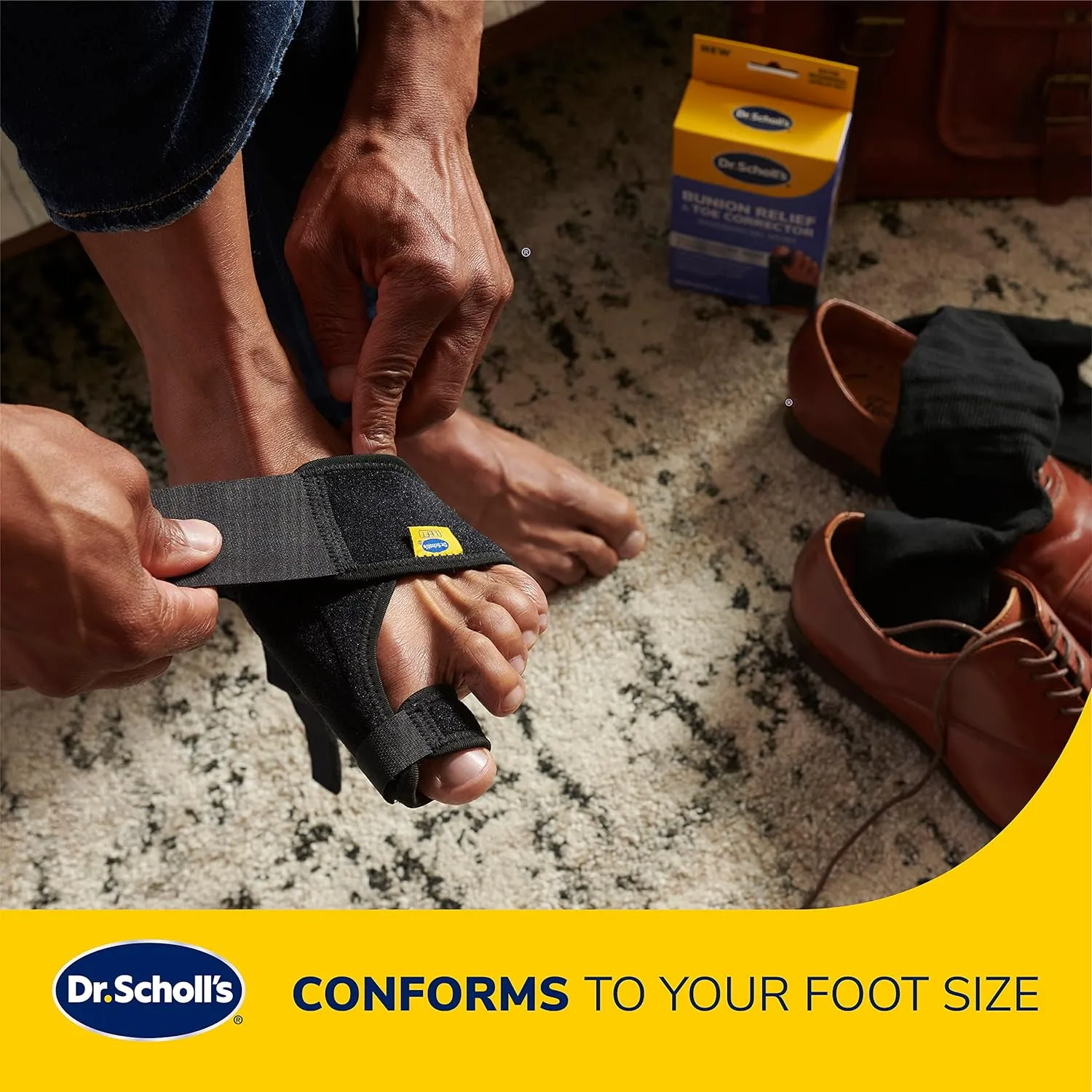 Dr. Scholl's Bunion Relief & Toe Corrector, 1 support set (1 left, 1 right)