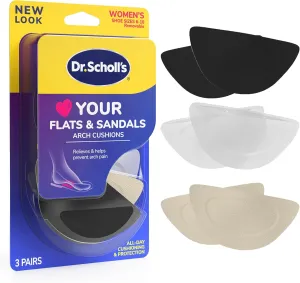 Dr. Scholl's Love Your FLATS & SANDALS Arch Cushions Women Size 6-10, 3 Pair