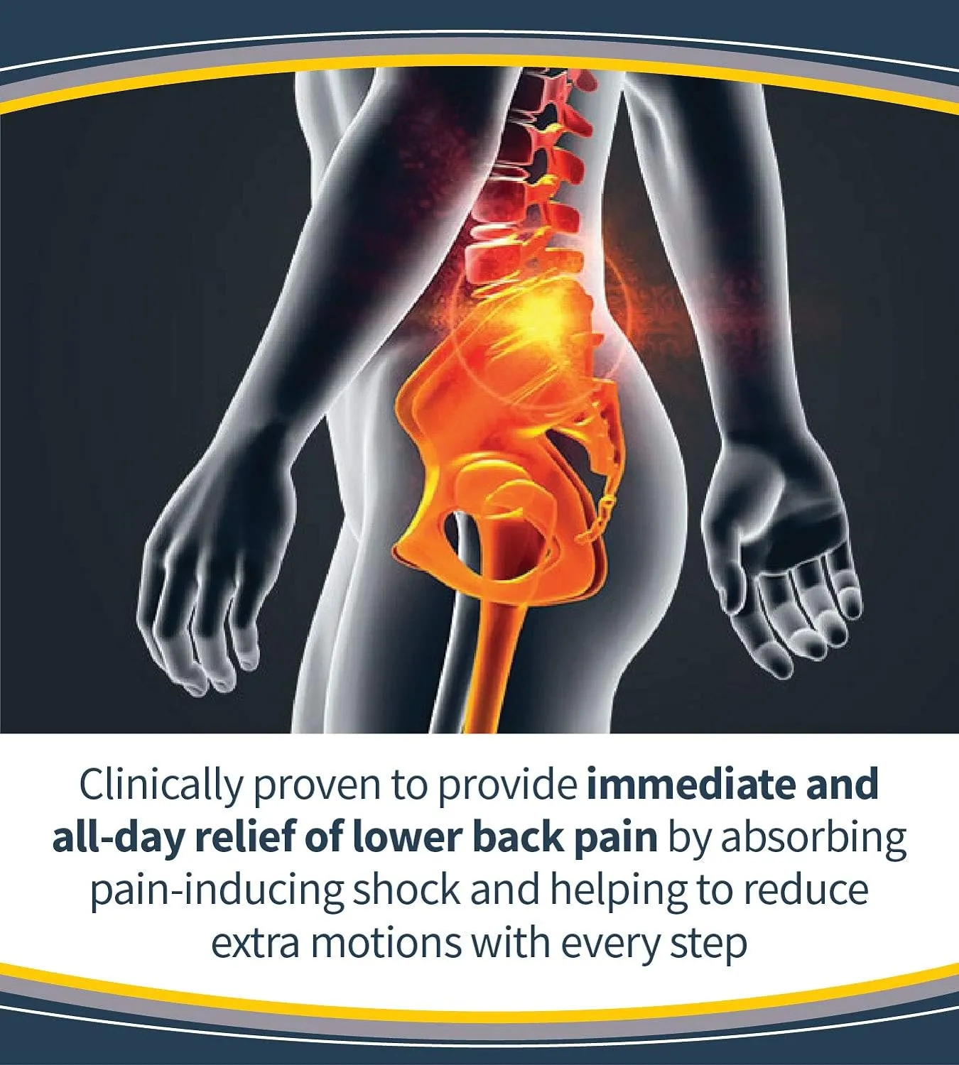 Dr. Scholl's Lower Back Pain Relief Orthotics // Clinically Proven Immediate and All-Day Relief of Lower Back Pain - Men's 8-14