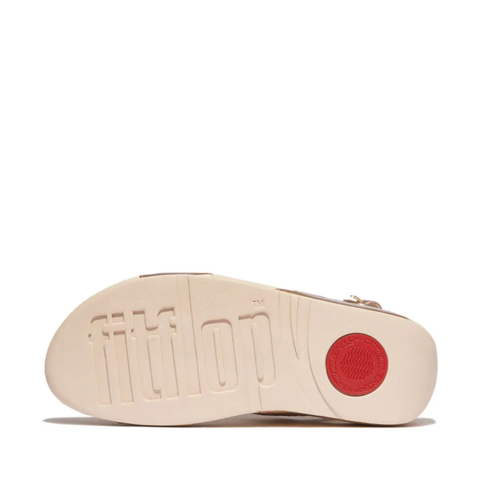 FitFlop Lulu Sequin Slide Backstrap Sandals - Platino