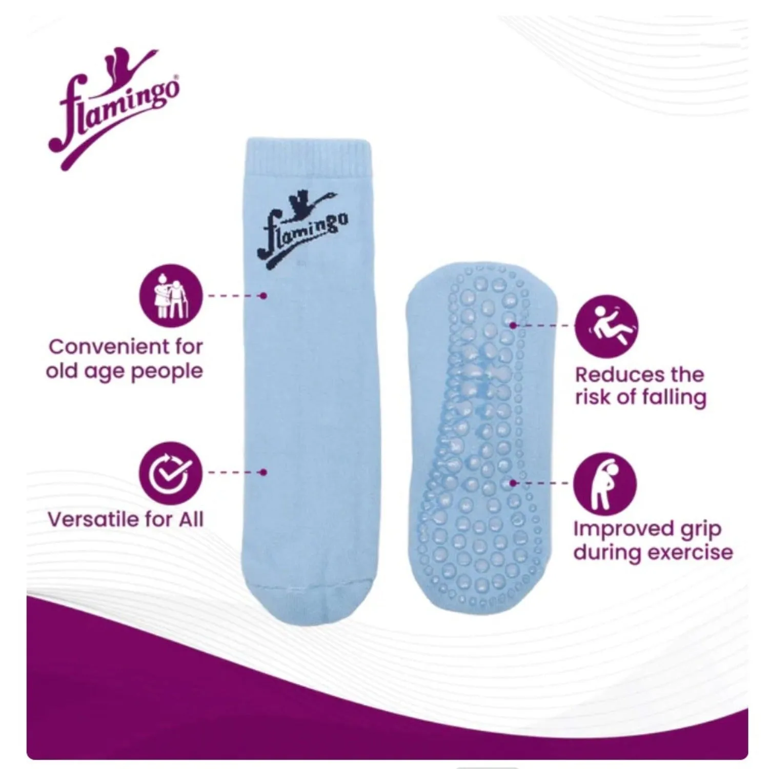 Flamingo Health Orthopaedic Anti Skid Socks Universal Code 2157