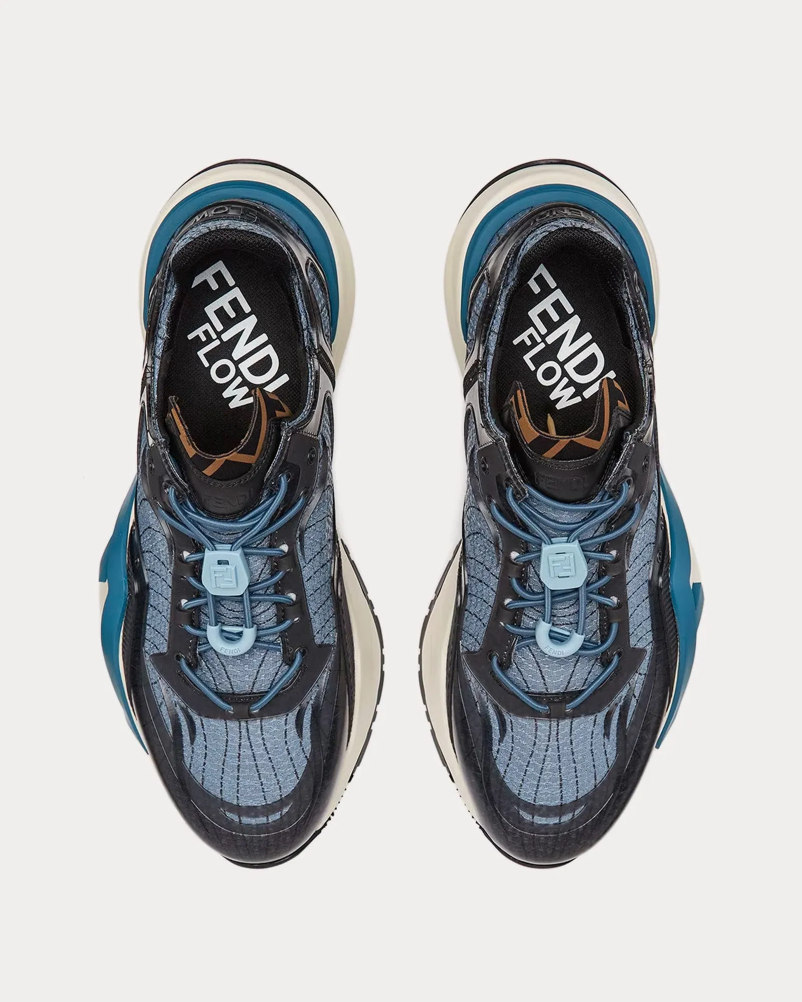 Flow Fabric Blue / Black Low Top Sneakers