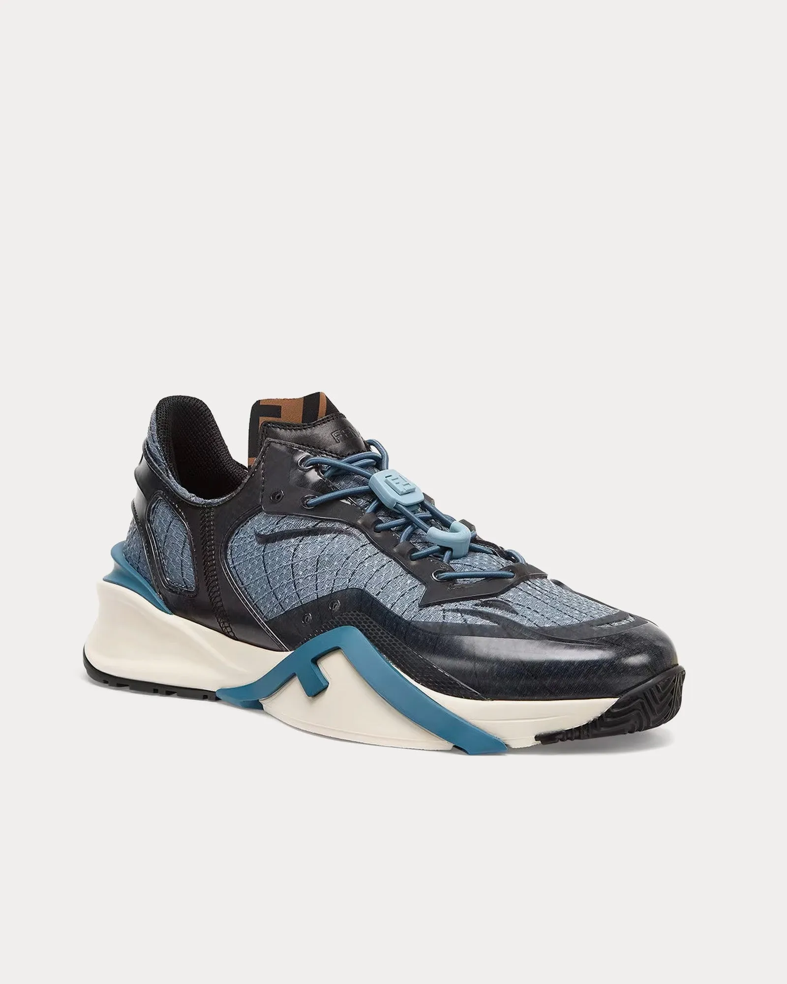 Flow Fabric Blue / Black Low Top Sneakers