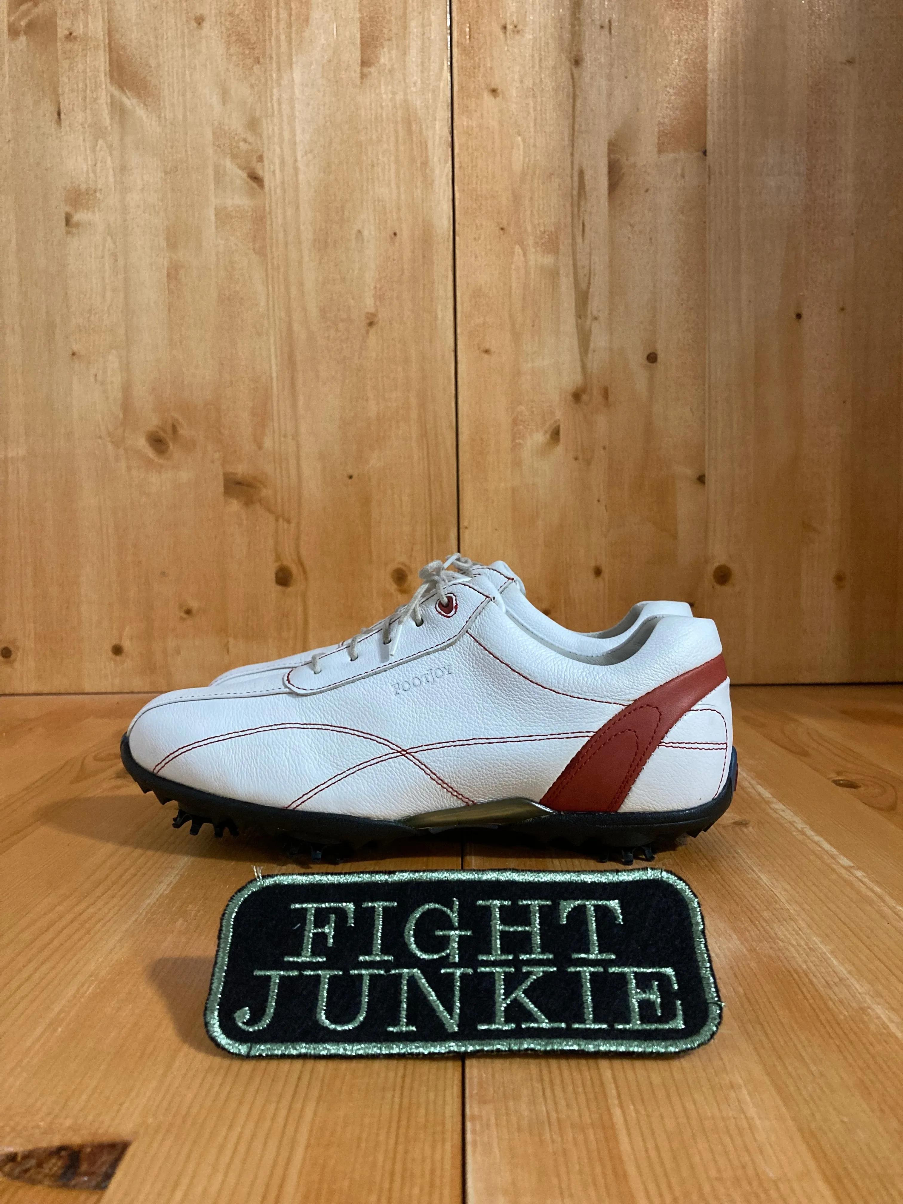 FOOTJOY LOPRO COLLECTION Women 7.5W Leather Golf Shoes Sneakers White & Red