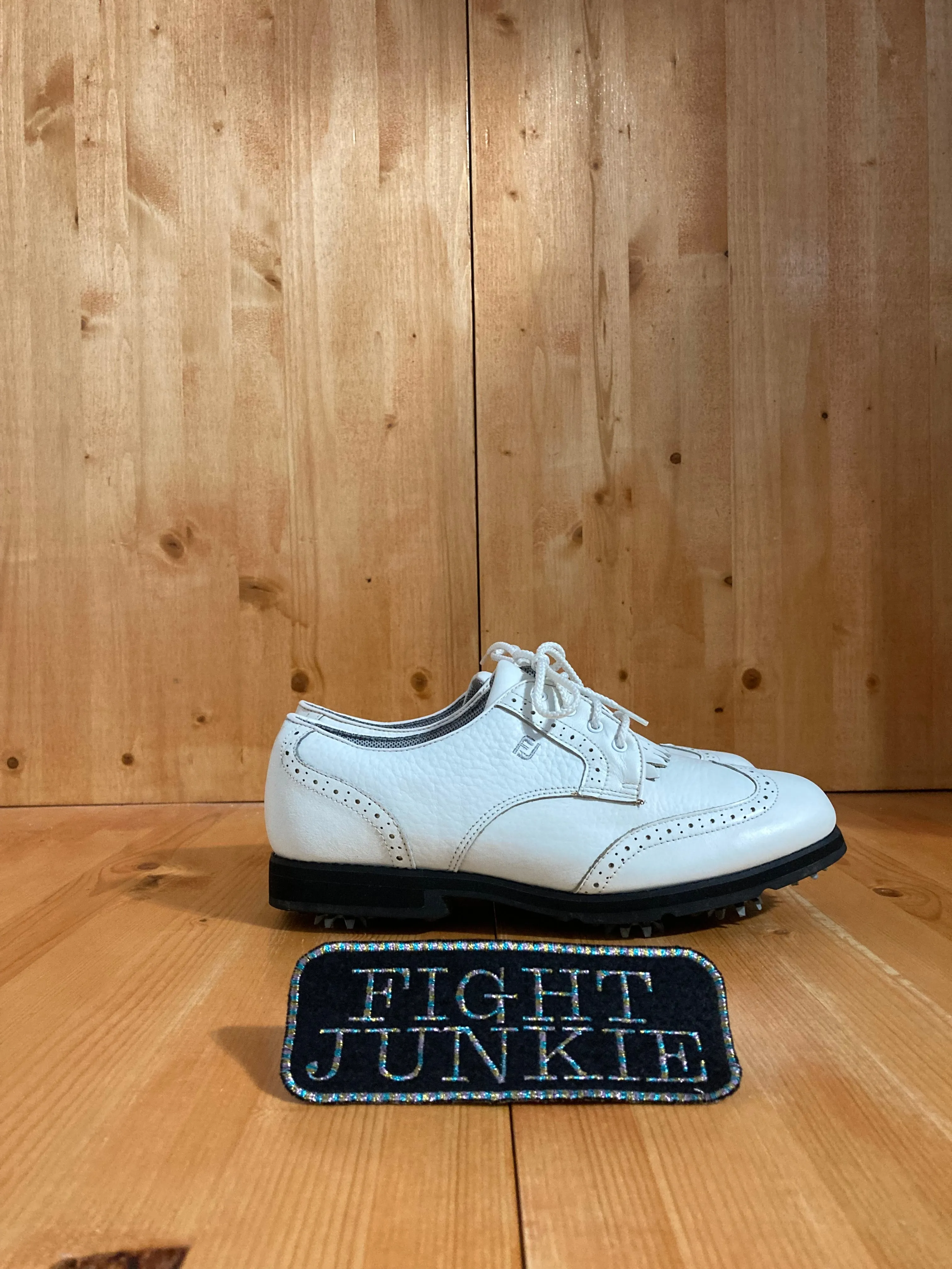 FOOTJOY SOFTJOY TERRAINS Women 8.5M Leather Golf Shoes Sneakers White 98355