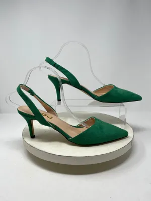 FSJ Size 11 Kelly Green Kitten Heels