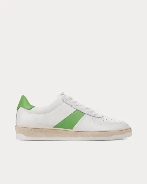 Geode Leather White / Green Low Top Sneakers