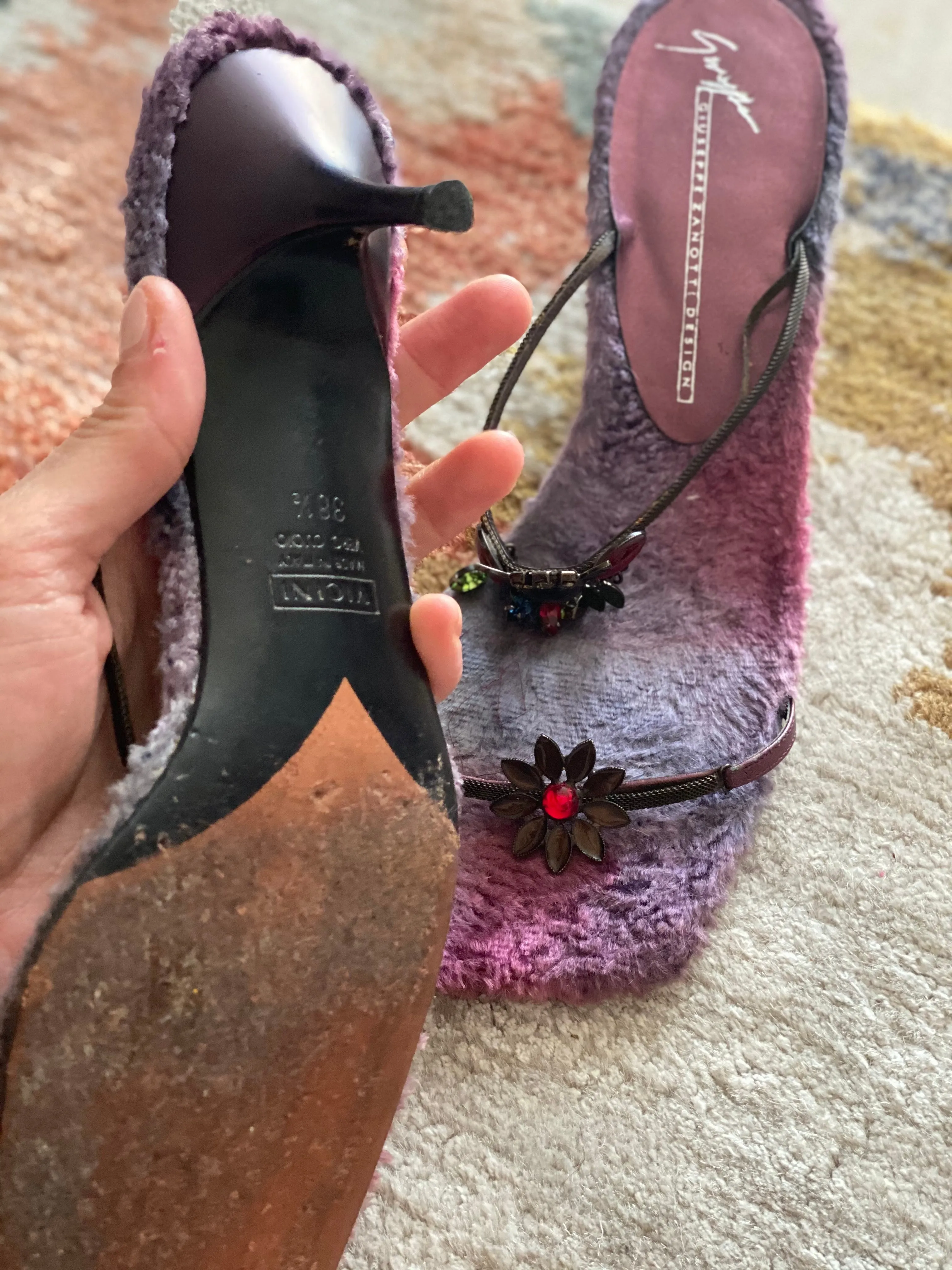 Giuseppe Zanotti Embellished Kitten Heels