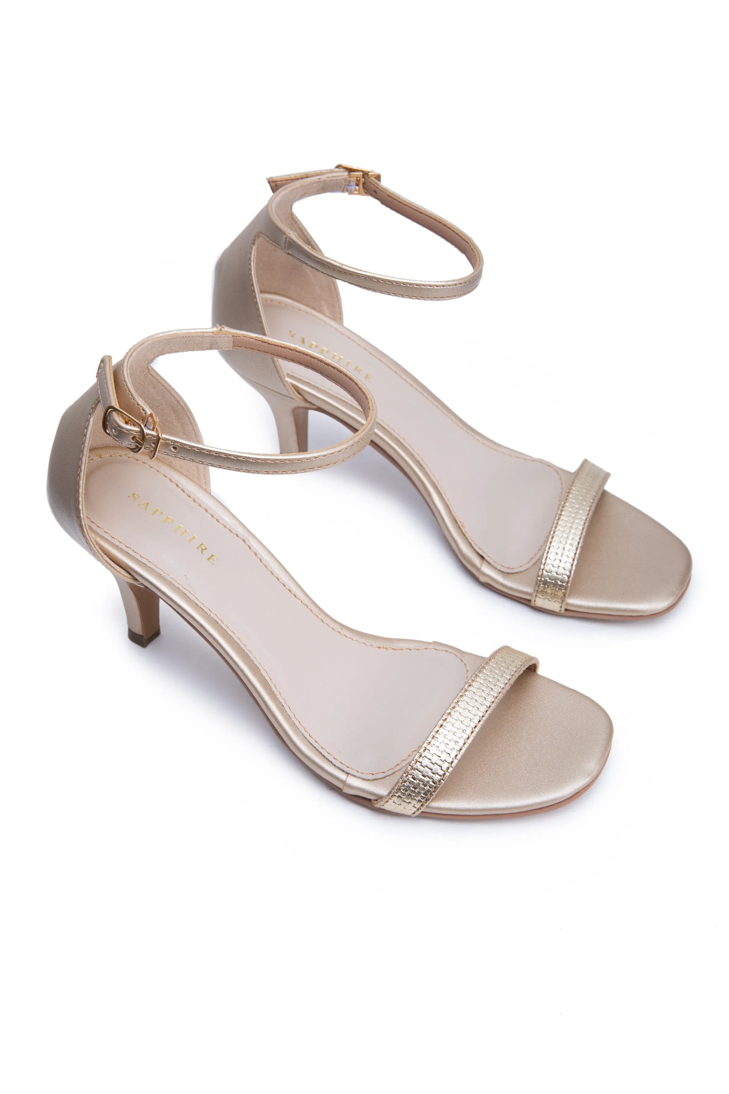 Golden Kitten Heels