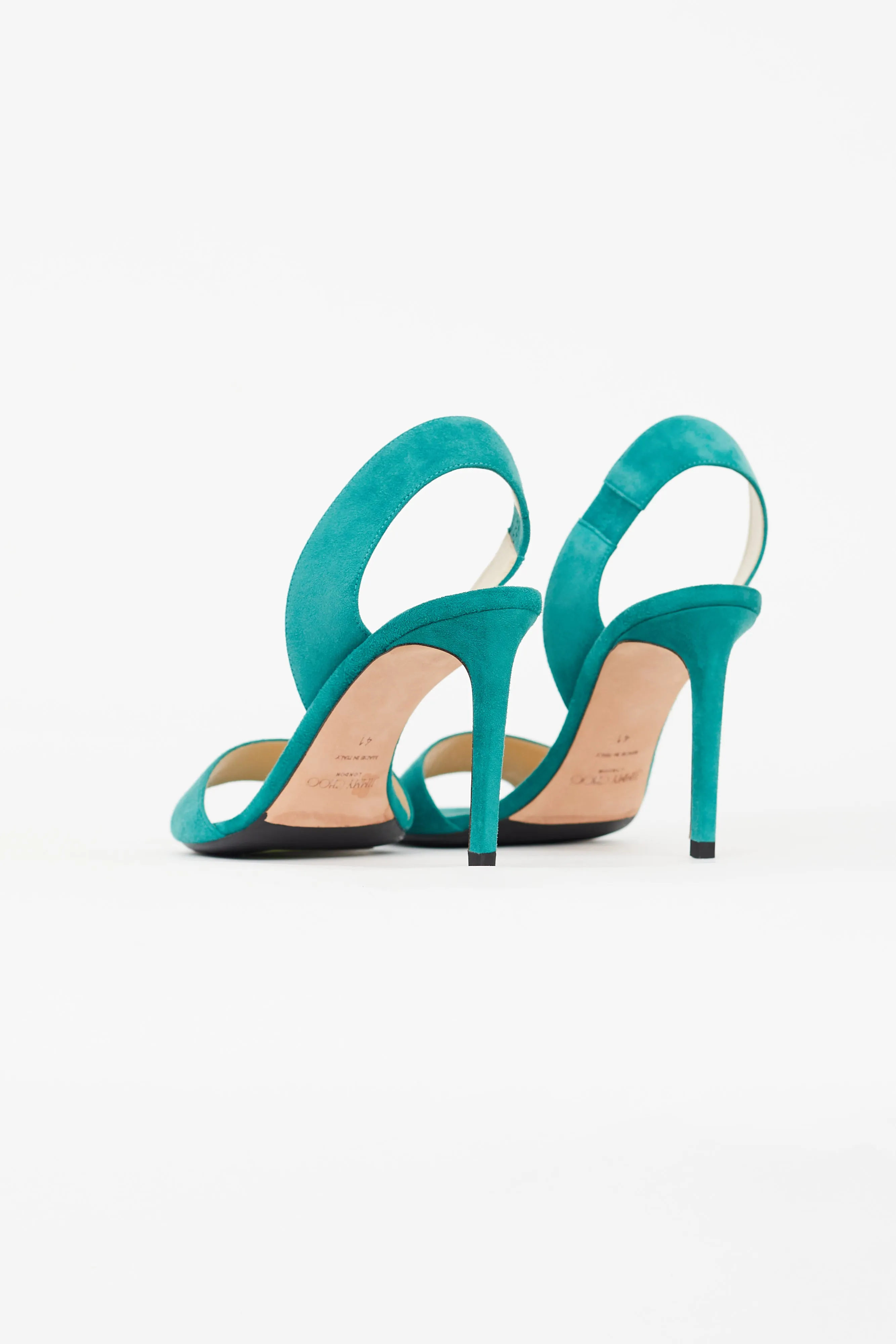 Green Sheila 85 Suede Heel