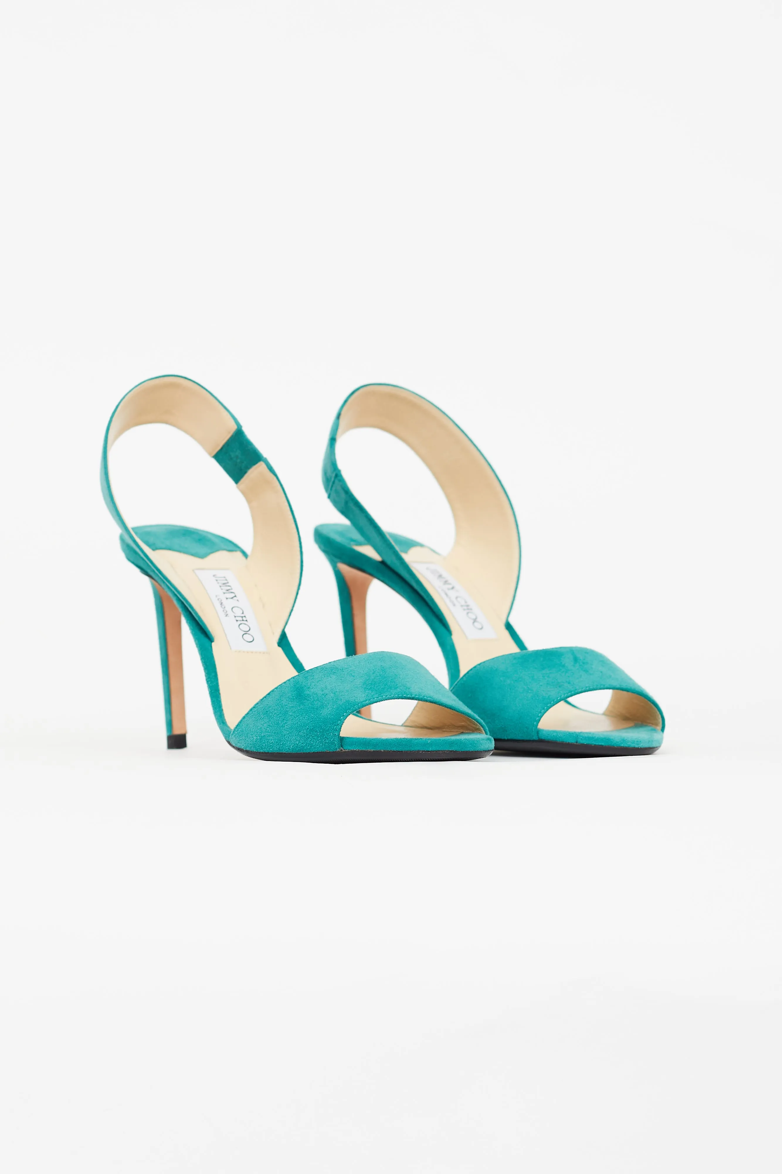 Green Sheila 85 Suede Heel