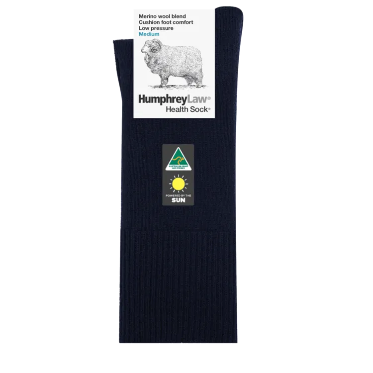 H/L 60% Fine Merino Wool Low Pressure Cushion Sole Health Sock®