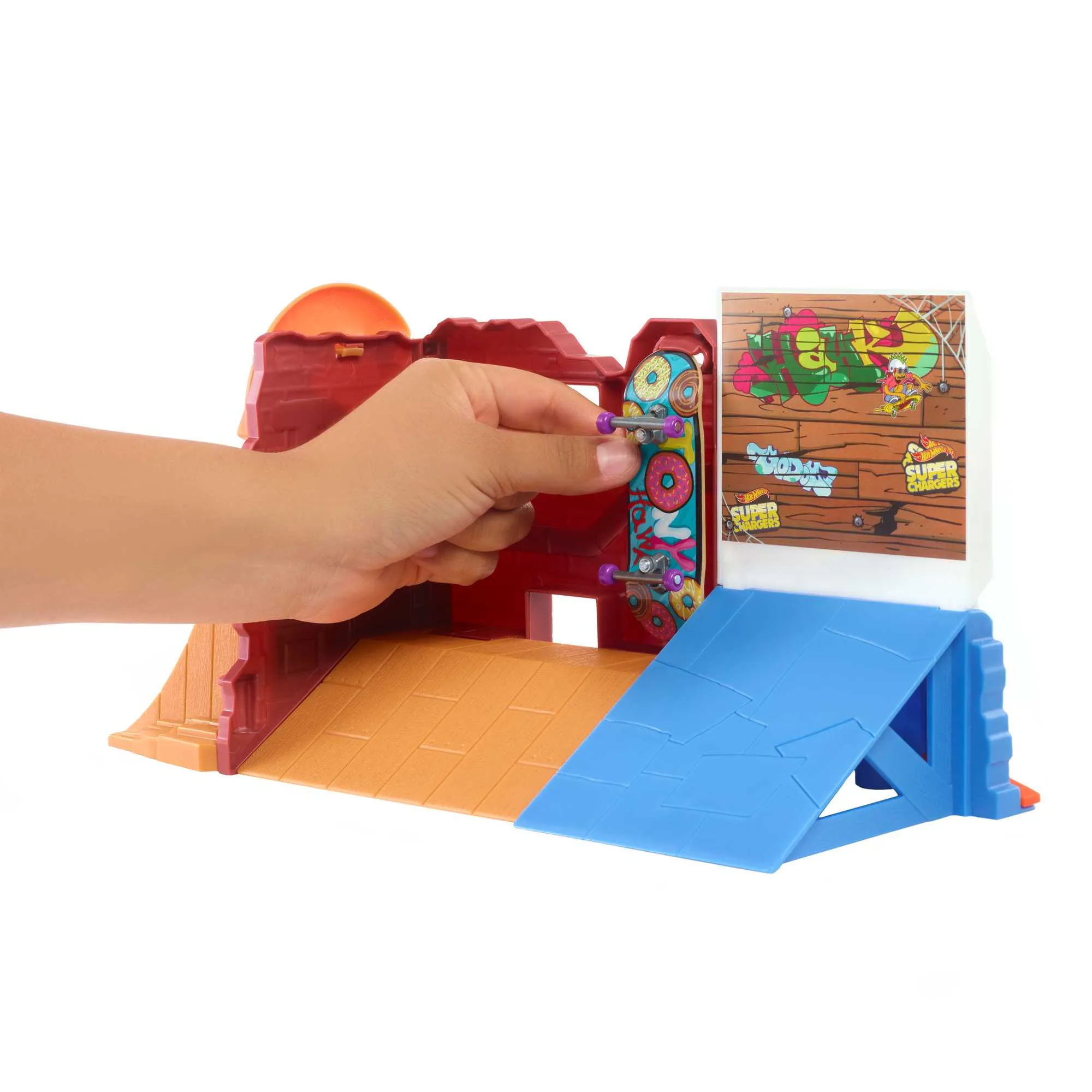 Hot Wheels Skate Pista de Brinquedo Set Loja de Donuts