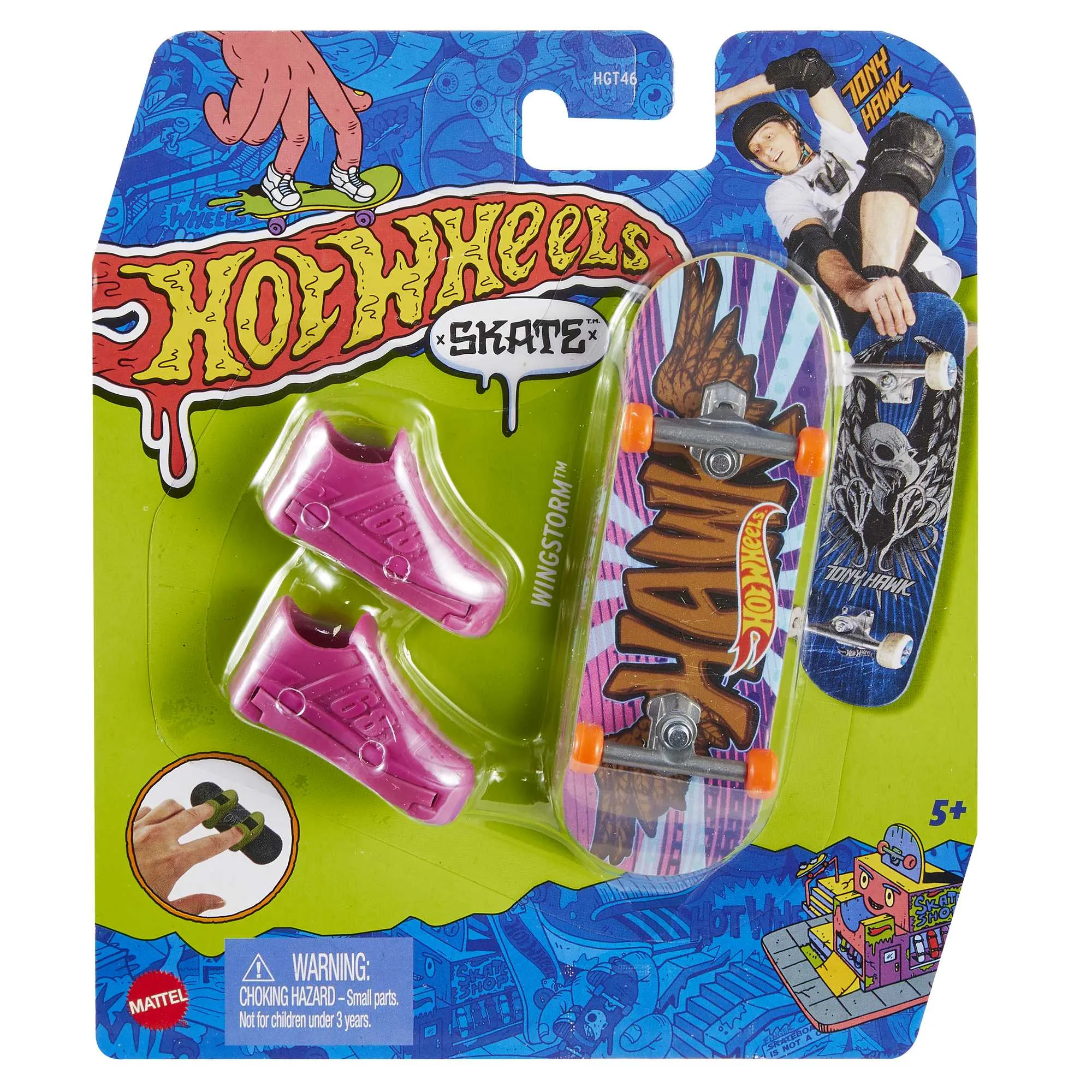Hot Wheels Skate Veículo de Brinquedo Skateboard WINGSTORM™ com Tênis