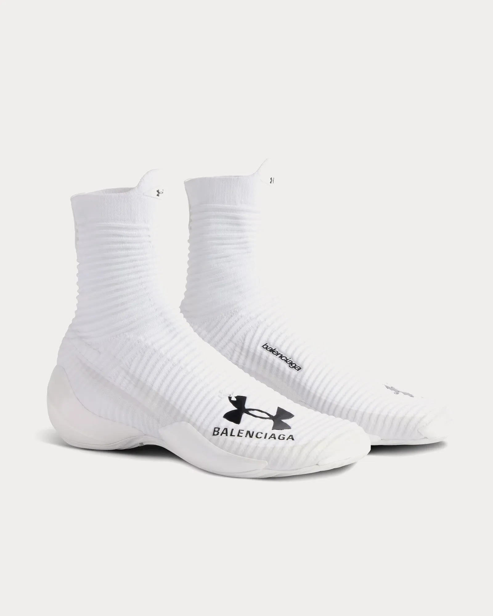 Hyper White / Black High Top Sneakers