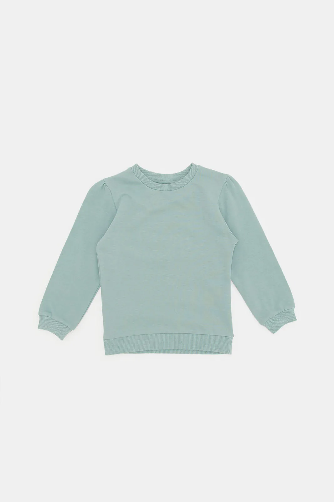 Infant Girls Pink And Teal Sweatshirt Set (2 Piece)