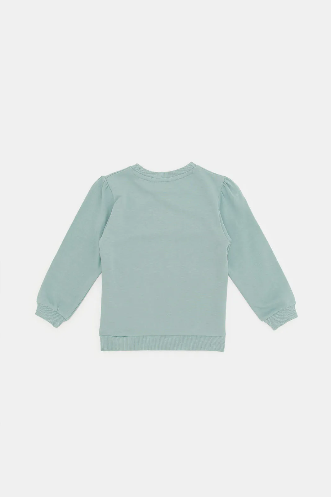 Infant Girls Pink And Teal Sweatshirt Set (2 Piece)