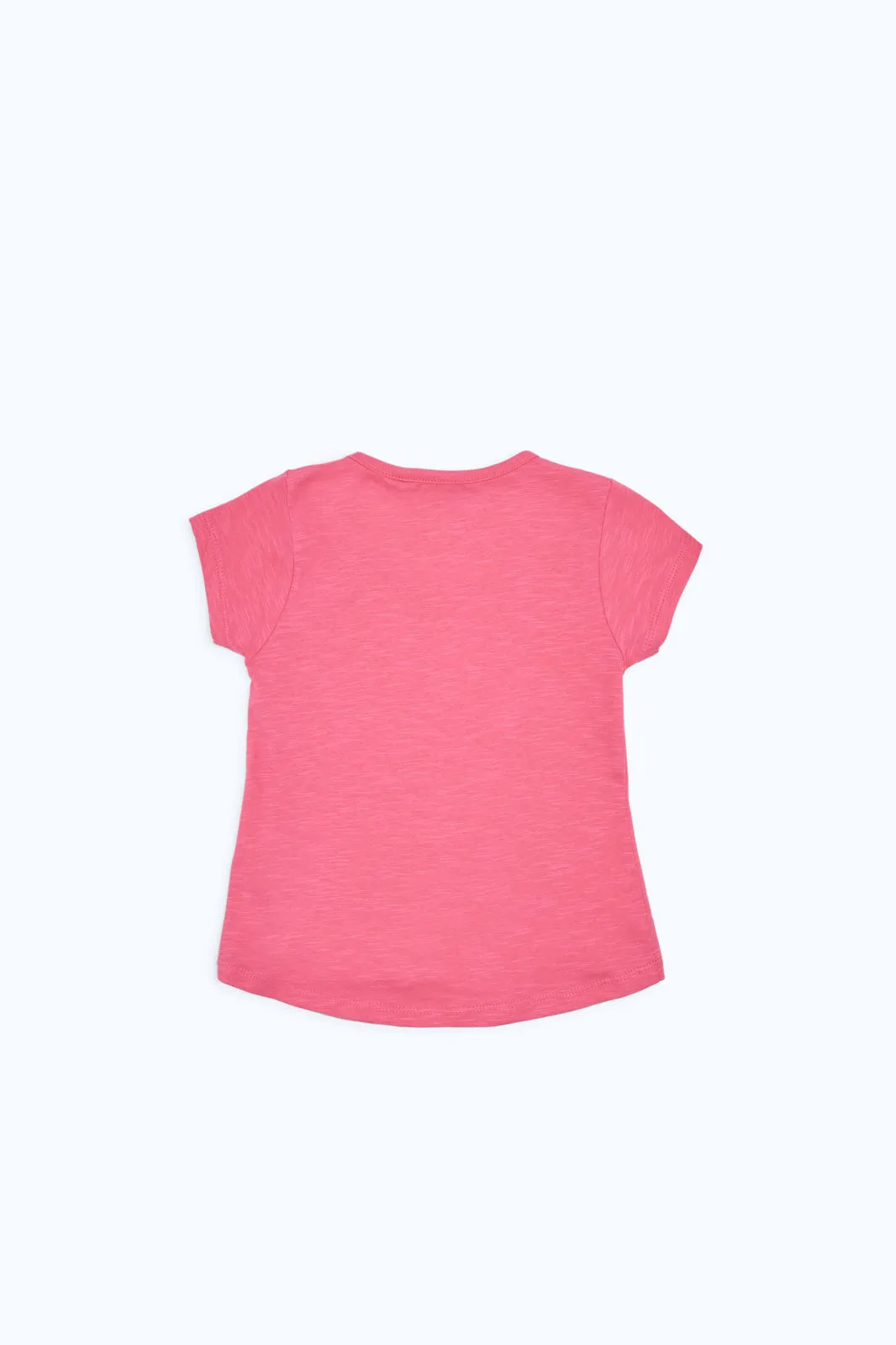 Infant Girls Pink Plain T-Shirt