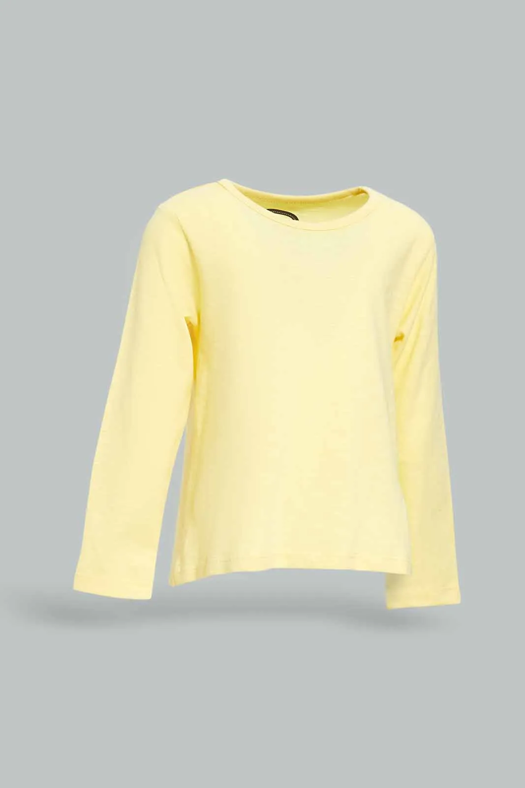 Infant Girls Yellow Plain T-Shirt