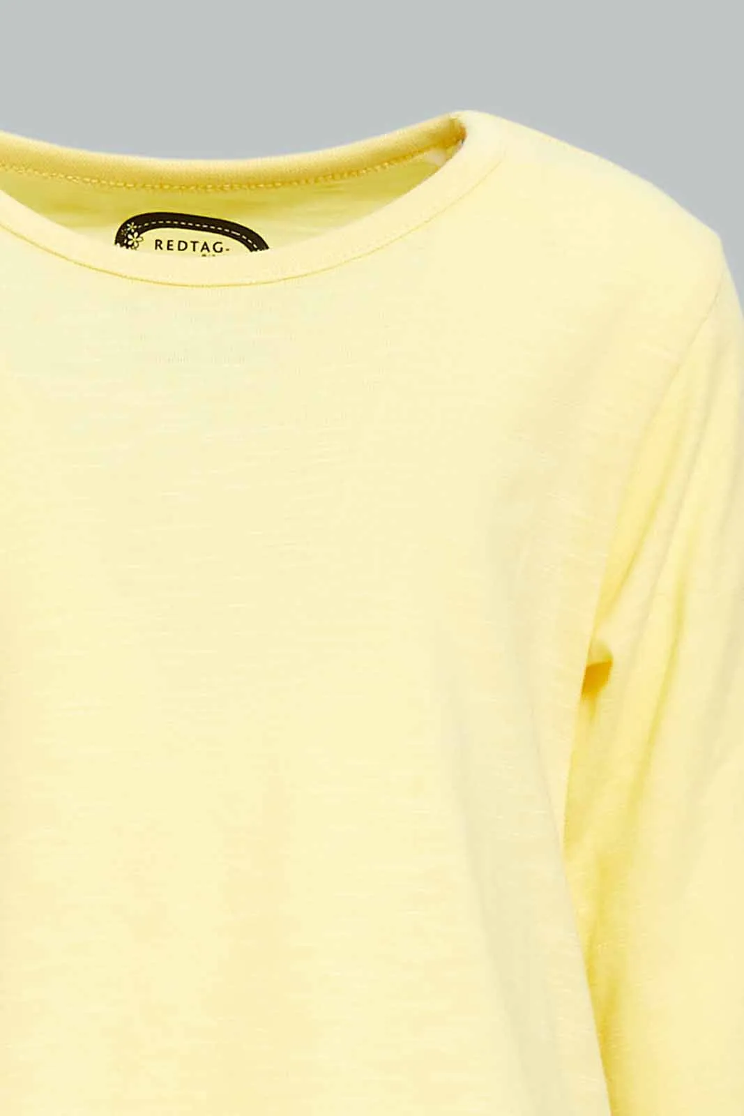 Infant Girls Yellow Plain T-Shirt