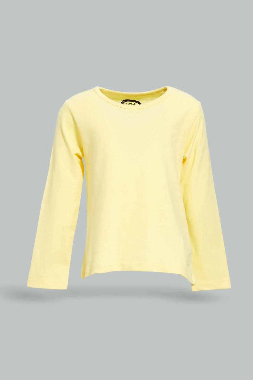 Infant Girls Yellow Plain T-Shirt