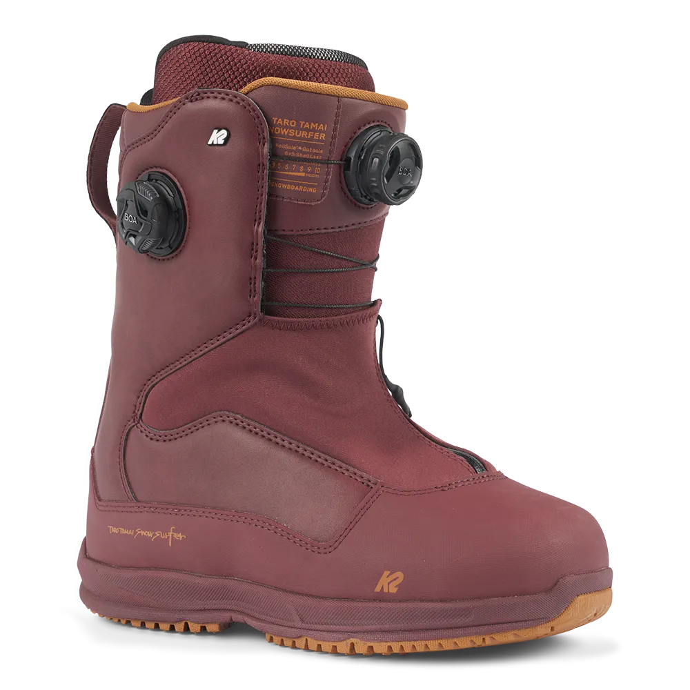 K2 Taro Tamai Snowsurfer  Snowboard Boots in Dark Red 2024