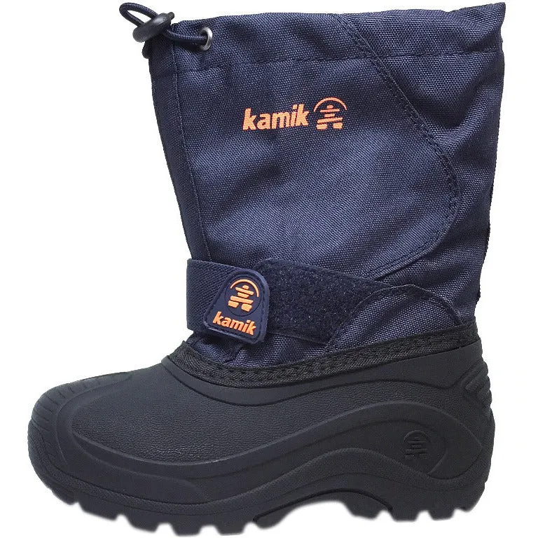 Kamik Boy's Snowbound Waterproof Snow Warm Lined Winter Boots, Navy