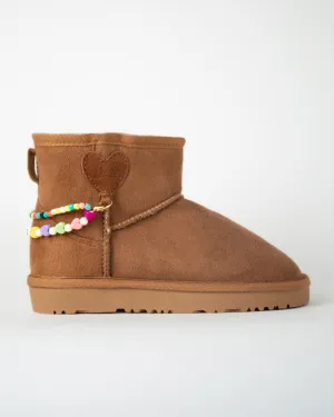 Kids Faux Fur Snow Boots | Winter Boots with DIY Charm Chains