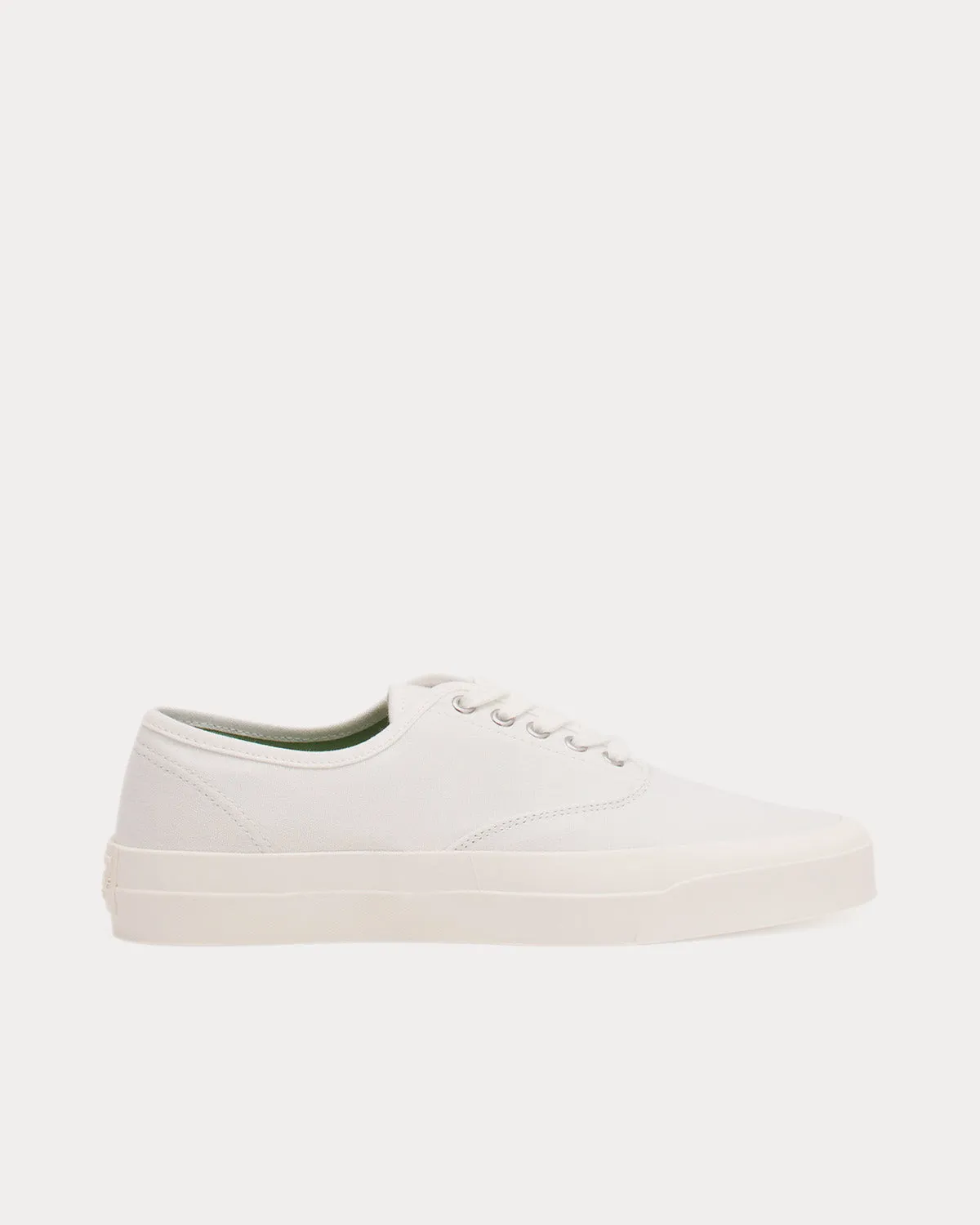 Laced Canvas White Low Top Sneakers