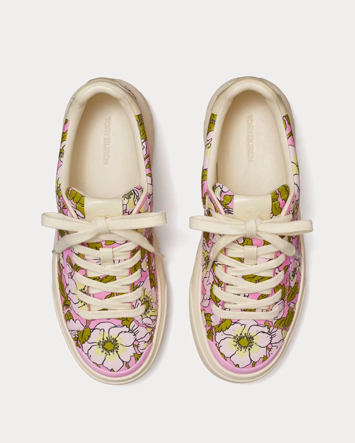 Ladybug Purple Bold Flowers / Oyster Low Top Sneakers