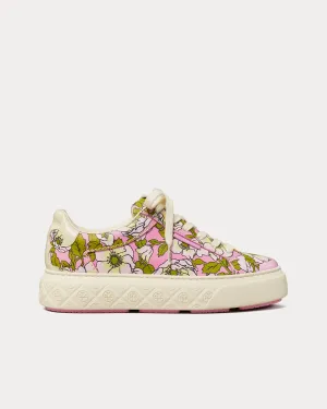 Ladybug Purple Bold Flowers / Oyster Low Top Sneakers