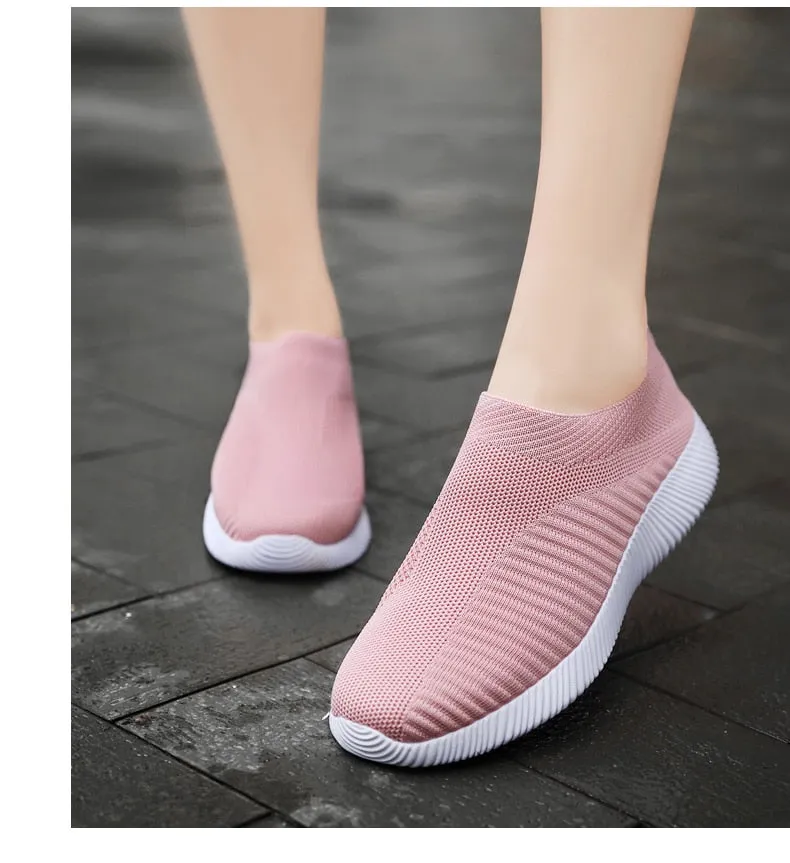 Lightweight Athletic Shoes - Breathable Casual Slip-on Walking Sneakers