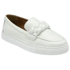 Lotus Bertie White Loafers
