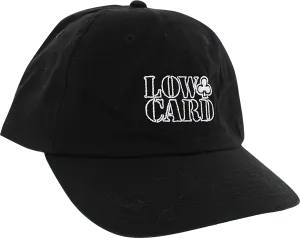 Lowcard Outline Stacked Dad Skate Skate HAT - Skate Skate HAT - Adjustable Black