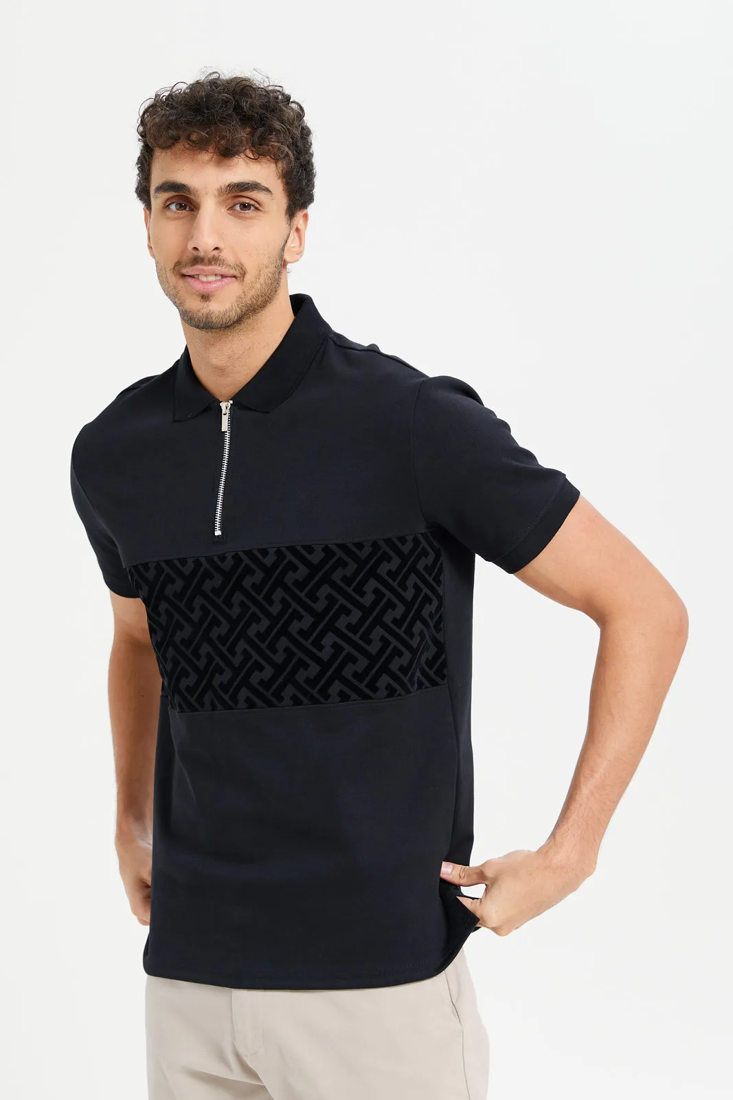 Men Black Polo Shirt