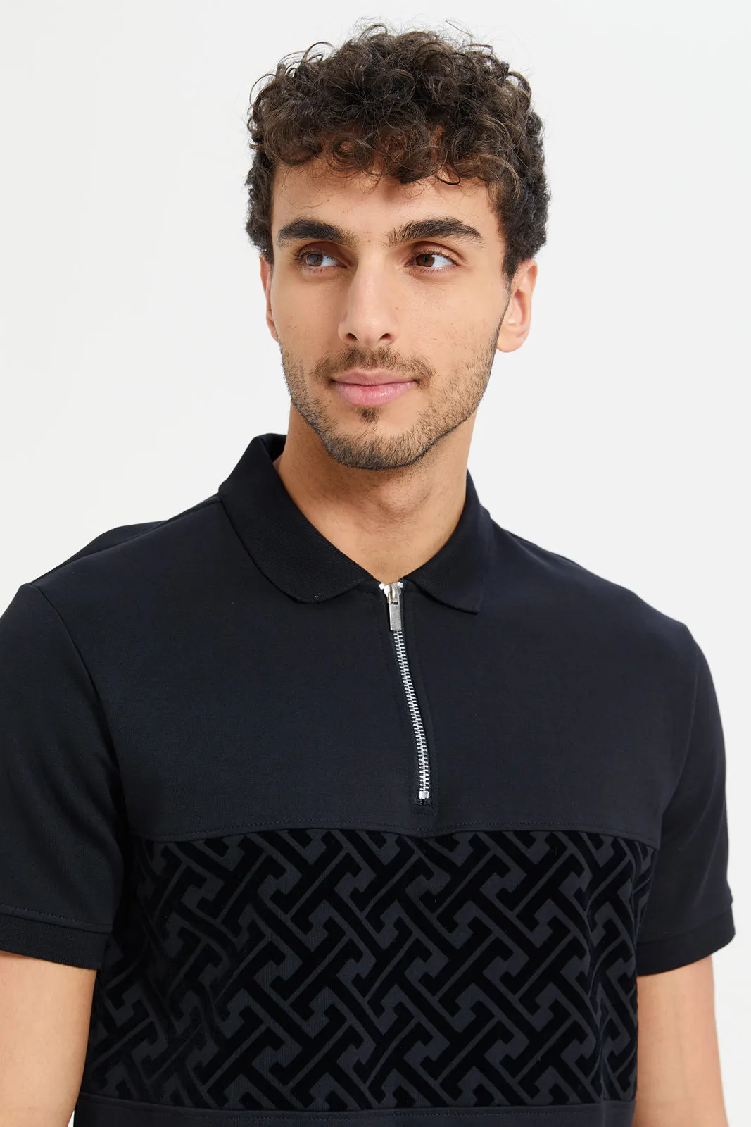 Men Black Polo Shirt