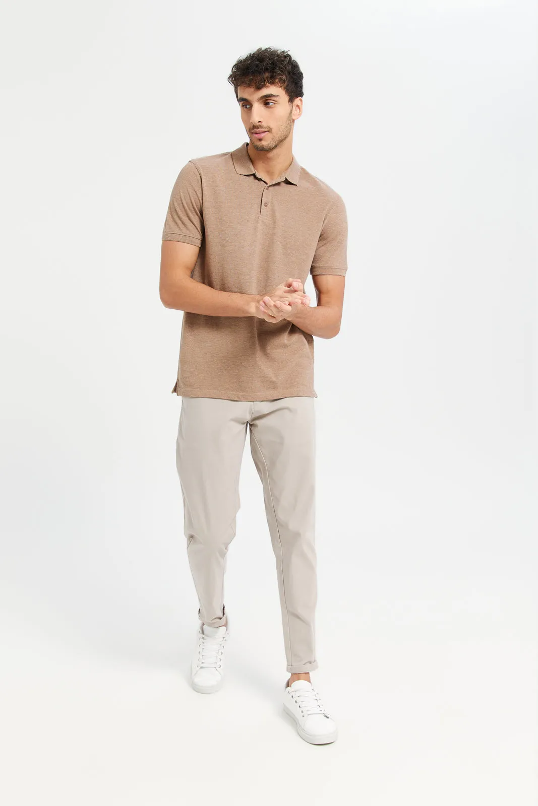 Men Brown Polo Shirt