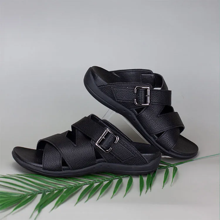 Men Multi Straps Buckle Sandals [Comfy Health Series][ODD SIZES LEFT]