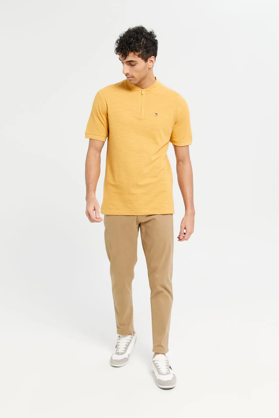 Men Mustard Polo Shirt